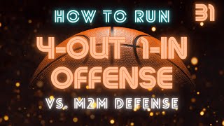 How to run the 4 Out, 1 In Offense vs. man-to-man Defense