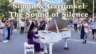 The Sound of Silence by Simon & Garfunkel (Piano Cover) | Street Piano Performan