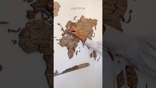 Wooden Wall Map: Greece, Montenegro, Austria, Croatia, Morocco - Where to Next?