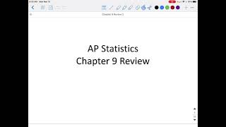 AP Statistics Chapter 9 Review