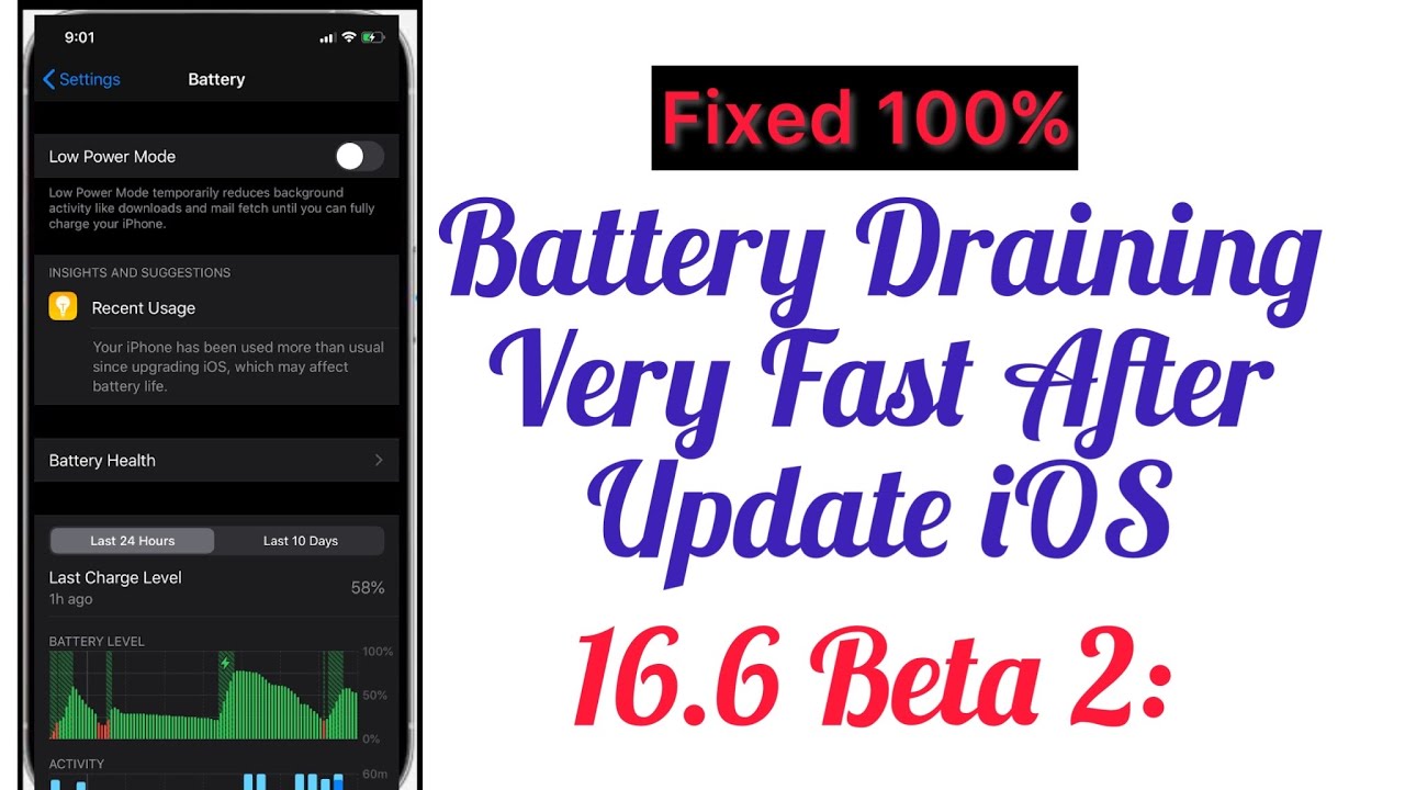 How To Fix Battery Draining Very Fast On IPhone After Update IOS 16.6 ...