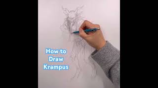 How to Draw Krampus #frankchoartist #krampus #santa #christmas #howtodraw #sketch #draw #art