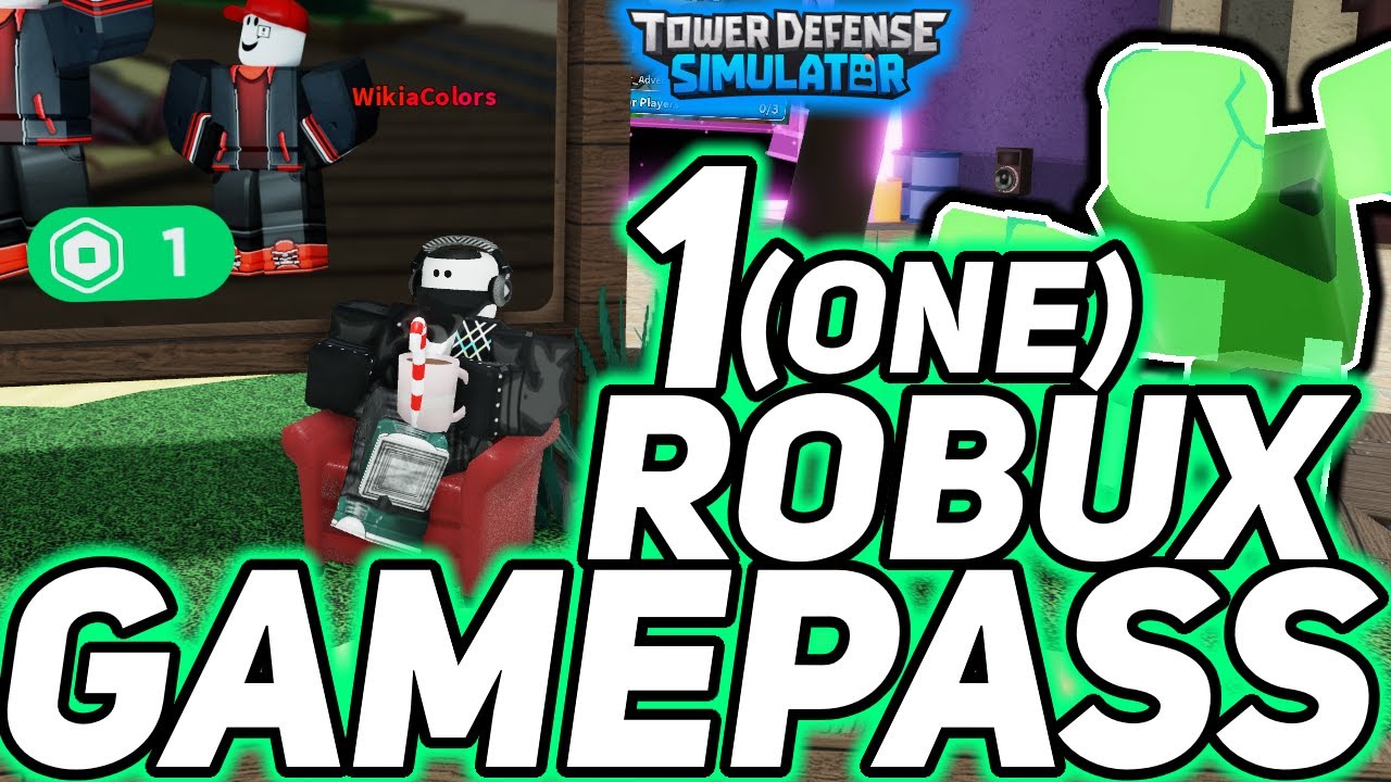 The 1 Robux Gamepass Tower Defense Simulator Youtube