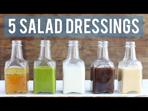 5 Homemade Salad Dressings | EASY + HEALTHY 5 Homemade Salad Dressings | EASY + HEALTHY