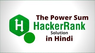 The Power Sum || HackerRank Solution || Java || Hindi
