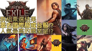 Poe2｜台服爆冷逆轉國際服!?超人氣職業投票結果大公開｜流亡黯道2, 流放之路2 DiabloIV 暗黑破壞神4．BaoTaoGame