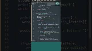 How To Code Hangman In Python? Python for beginners #short #python #programming