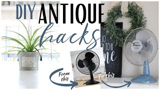 DIY Antique Hacks ~ Vintage Home Decor ~ DIY Vintage Decorations ~ Painted Glass