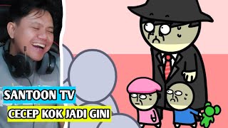 SANTOON TV REACTION CECEP JADI PEJABAT #reactionsantoontv