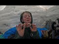 Camping Under the Snow in Hot Tent - Heated Snow Shelter & Sledding Hill of Death