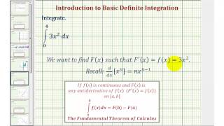 Ex: Evaluate a Basic Definite Integral of a Basic Quadratic Function Using the FTC
