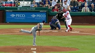 LAD@PHI: Galvis opens the scoring with an RBI double