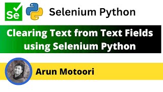 Clearing Text from Text Fields using Selenium Python (Selenium Python)