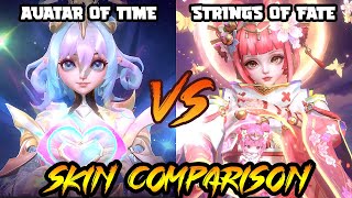 Angela - Strings of Fate Kishin Densetsu skin V.S. Avatar of Time Starlight - MLBB - Skin Comparison