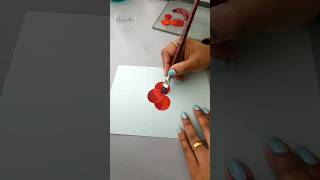 QUICK and Easy CHERRY 🍒 😋  painting Easy Acrylic Painting beginners #shorts