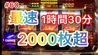 【アイムジャグラー】最速90分で2000枚超