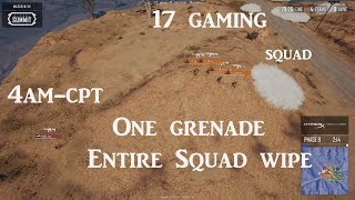 PUBG Grenade Squad Wipe | 4kills | 4AM-CPT | PUBG Tournament