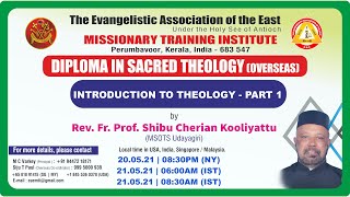 Introduction to Theology, Part 1 by Rev. Fr. Prof. Shibu Cherian Kooliyattu