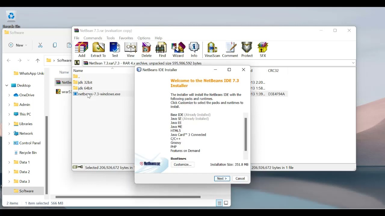 Cara Instalasi Software Java Netbeans Ver 7 3 Youtube