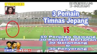 [Lucu] 3 pemain Timnas Jepang Melawan 100 Anak-Anak