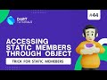 Access static variable using object in Dart | Dart Tutorials #45