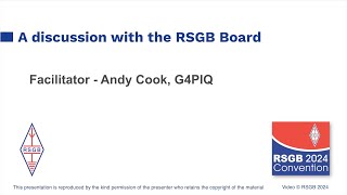 RSGB 2024 Convention: Discussion with the Board