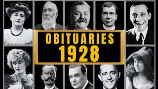 Famous Hollywood Celebrities We've Lost in 1928 - Obituary in 1928