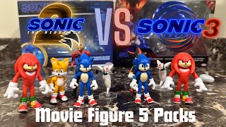 SONIC MOVIE 2 VS SONIC MOVIE 3 FIGURE 5 PACKS | WHICH IS BETTER?