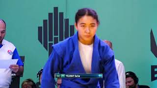 AZATOVA (UZB) vs YELUBAY (KAZ). W Youth 54 kg. Asian SAMBO Championships 2021