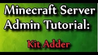 Minecraft Bukkit Plugin-KitAdder Tutorial