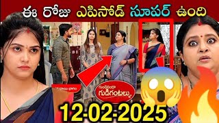 గుండెనిండా గుడిగంటలు Serial - Episode -12-02-2025