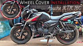 Wheel cover installation | Apache RTR 160 #modified  Desire Moto Vlogin @desiremotovlog