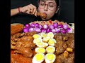 asmr eating spicy chicken leg piece🔥 egg curry shorts mukbangn asmreating mukbangasmr asmr