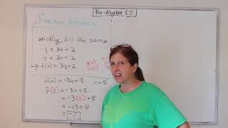 Pre-Algebra: Function Notation (8.7)