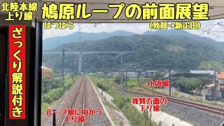 【ざっくり解説付き】北陸本線鳩原ループの前面展望(敦賀→新疋田)