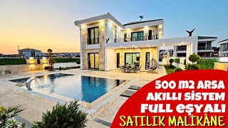 DİDİM DE 500 m2 ARSA İÇERİSİNDE FULL EŞYALI AKILLI SİSTEM HAVUZLU ULTRA LÜKS SATILIK MALİKANE