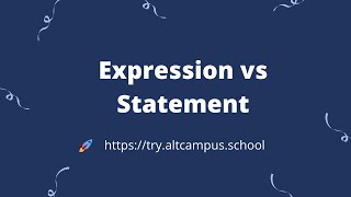 Expression and Statement