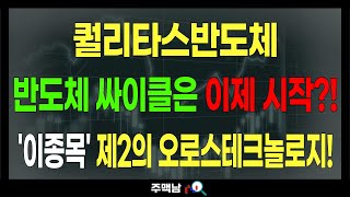 퀄리타스반도체) 반도체 싸이클은 이제 시작이다?! '이종목' 제2의 오로스테크놀로지! feat.주맥남 목표가 주가전망