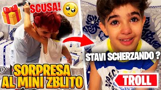 SORPRESA AL MINI ZBLITO ! 🎁 TROLL FINITO MALE 😭 100% PIANGE