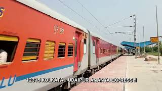 Ruthless 140km/h attack of 12315 Kolkata - Udaipur Ananya Express with HWH WAP7