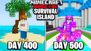 I Survived 500 Days on a SURVIVAL ISLAND in Minecraft Hardcore...