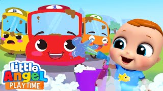 10 Little Baby Buses | Little Angel Kids Songs and Nursery Rhymes