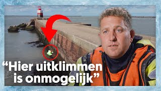 Wielrenner FIETST van PIER af | Redders op zee #8