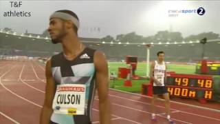 347 Javier Culson wins 400m Hurdles Men's HD Diamond League Stockholm 2016