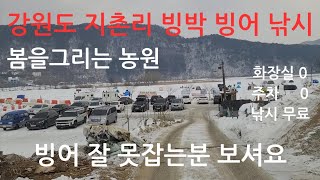 강원도  봄그리는 농원  지촌리 빙어낚시 400마리 잡는법   처음 하는분 보셔요