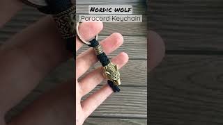 Nordic Wolf Paracord Keychain