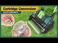 How to convert Allett mower cartridges from Kensington to Stirling