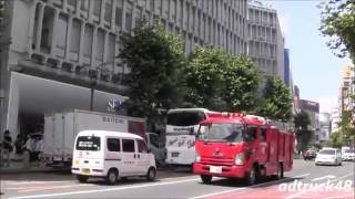 渋谷スクランブル交差点を通過する緊急車両　歩行者の間を進むか、一気に通過できるかで現場到着時間は変わる