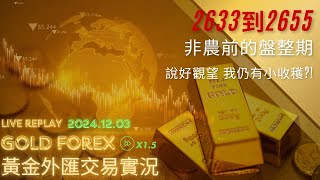 「黃金外匯裸K交易實況」 12/3 我如何看到多重頂的型態進場 並放遠TP收穫更好的盈利?