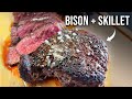 Perfecting BISON RIBEYES with a Cast Iron Skillet